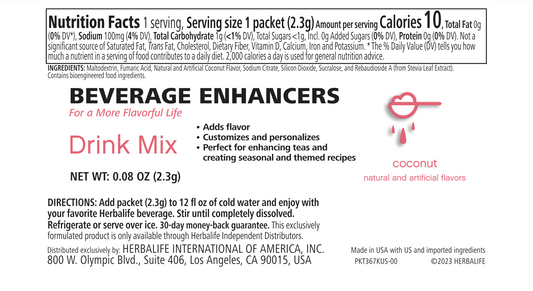 Herbalife Beverage Enhancers Drink Mix – Green Apple (30 Packets) | Crisp, Fruity Flavor Boost for Any Beverage