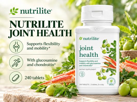 Amway Nutrilite Joint Health 240 Tablets | Glucosamine Chondroitin Vitamin C | Glucosamine & Chondroitin Tablets | Vitamin C Formula | Nutrilite Joint Health | 240 Tablets | Plant Nutrient Formula | Vegetarian | Gluten Free | Original Formula for Adults
