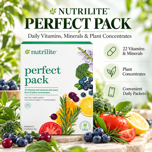 Amway Nutrilite Perfect Pack | Daily Nutrition Pack | Multivitamin Vitamins Minerals Omega Plant Nutrients | AM PM Packets | Nutrilite Nutrition Formula | Individual Packets | Daily Vitamin Pack | Plant Nutrient Formula | Original Nutrilite Product Pack