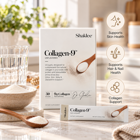 Shaklee Collagen-9 Collagen Powder with Biotin and Vitamin C, 20 Servings