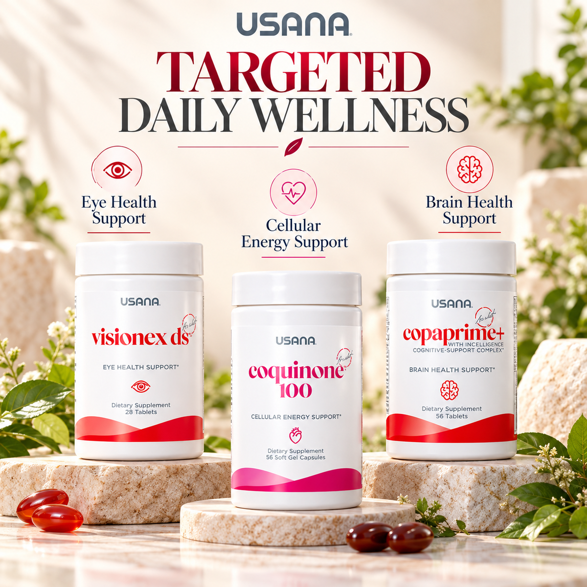 Usana Fuel Your Mind Bundle | Daily Wellness Supplement Bundle