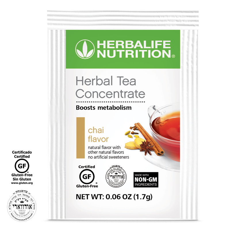 Herbal Tea Concentrate – Chai (30 Packets) | Low-Calorie, Metabolism-Boosting Instant Tea with Non-GMO Ingredients