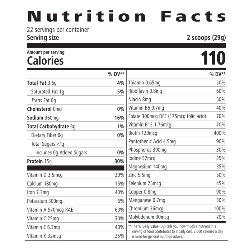 Protein Drink Mix – Vanilla Flavor | 840g Canister