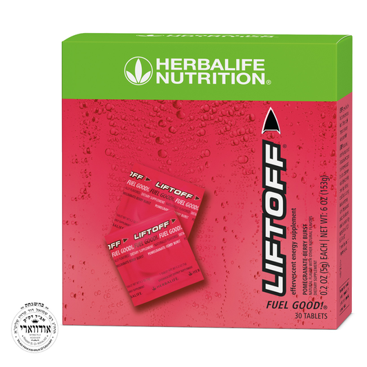Liftoff® Pomegranate-Berry Energy & Focus Tablets – 30 Effervescent Tablets with Caffeine, Ginseng & B Vitamins