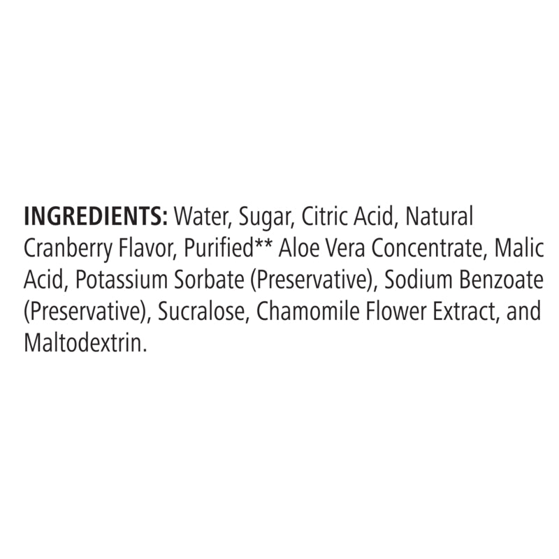 Herbal Aloe Concentrate – Cranberry (30 Single-Serve Packets) | Digestive Support On the Go