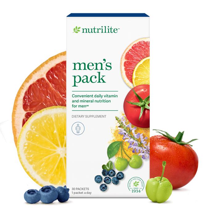 Amway Nutrilite Men's Daily Vitamin Pack 30 Packets | Men's Daily Multivitamin | Vitamin C Extended Release | Concentrated Fruits & Vegetables | Omega | Individual Packets | Nutrilite Men's Pack | Daily Vitamin Pack for Adult | 30 Individual Daily Packets
