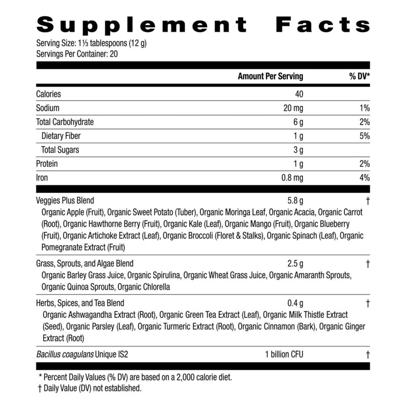 HERBALIFE V Plant-Based Greens Booster – 20 Servings | Organic Superfood Greens Mix (Non-California States)