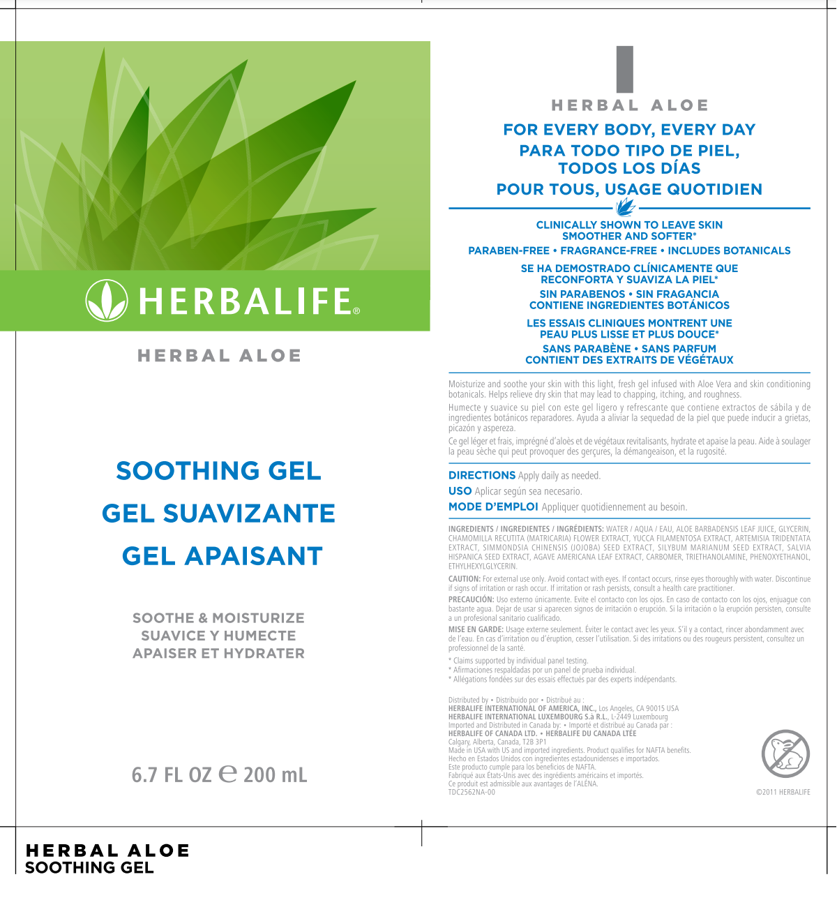 Herbal Aloe Soothing Gel – Hydrating Aloe Vera Gel for Softer, Healthier-Looking Skin