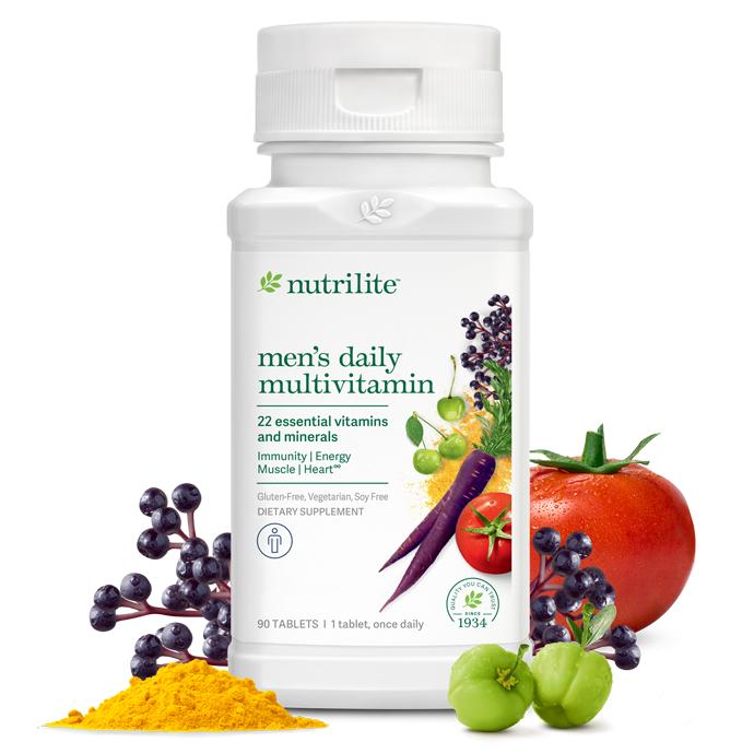 Amway Nutrilite Men’s Daily Multivitamin Tablets 90 Tablets | Plant Nutrients & 22 Essential Nutrients | Men’s Vitamin Formula with Vitamins Minerals Nutrient Ingredients Nutrilite Men’s Daily Multivitamin Dietary Nutrition Product