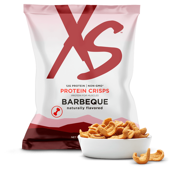 Amway XS Protein Crisps Barbeque | 12 g Pea Protein | Barbeque Flavor | 12 Bags | Pea Protein Crisps | Protein Snack Crisps | Crunch Snack | XS Protein | 12 Count | Barbeque Snack | Pea Protein Snack | Original XS Product | Ready-to-Eat | Savory Snack New