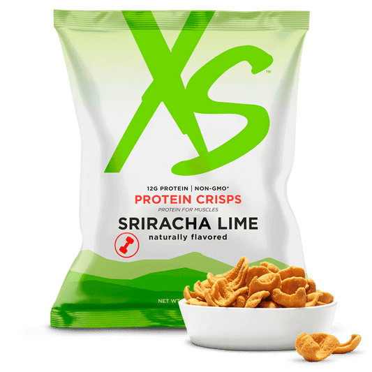 Amway XS Protein Crisps Sriracha Lime | 12 Bags | 12 g Pea Protein Per Serving | Pea Protein Crisps | Sriracha Lime Flavor | Protein Snack Crisps | Pea Protein Snack | 12 Count | XS Protein | Ready-to-Eat Snack | Savory Crisps | Original XS Product