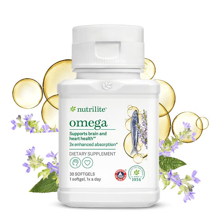 Amway Nutrilite Omega  Softgels, 30 Count, Fish Oil EPA DHA ALA Formula, Omega 3 Supplement, Fish Oil Softgels, EPA DHA Softgels, ALA Supplement, Nutrilite Omega 3, Omega 3 Fish Oil Capsules, 30 Count Softgels, Daily Nutrient Fish Oil Nutrient Supplement
