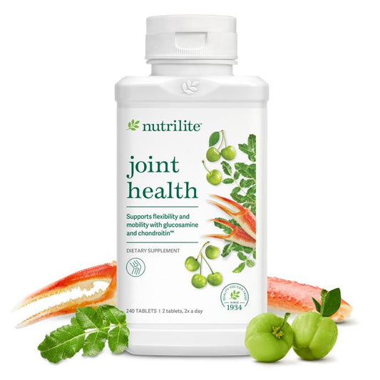 Amway Nutrilite Joint Health 240 Tablets | Glucosamine Chondroitin Vitamin C | Glucosamine & Chondroitin Tablets | Vitamin C Formula | Nutrilite Joint Health | 240 Tablets | Plant Nutrient Formula | Vegetarian | Gluten Free | Original Formula for Adults