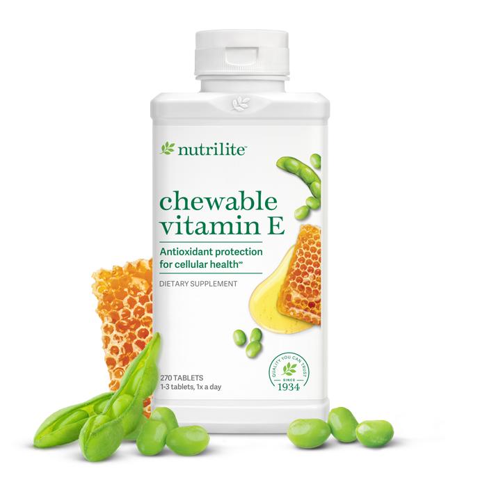 Amway Nutrilite Chewable Vitamin E Tablets 270 Count | Vitamin E with Lecithin | Chewable Vitamin E | Vitamin E Tablets | Lec
