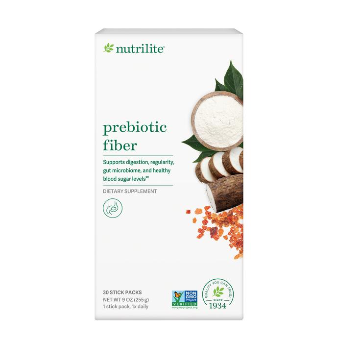 Amway Nutrilite Prebiotic Fiber | Soluble Plant-Based Fiber | 30 Stick Packs | Inulin Fiber | Prebiotic Fiber Powder | Nutrilite Fiber | Plant-Based Fiber Formula | Fiber Stick Packs | 30 Packets | Soluble Fiber | Individual Sticks | Original Nutrilite