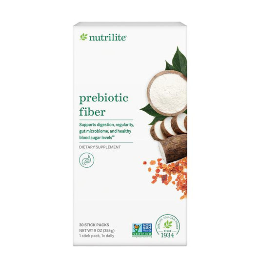 Amway Nutrilite Prebiotic Fiber | Soluble Plant-Based Fiber | 30 Stick Packs | Inulin Fiber | Prebiotic Fiber Powder | Nutrilite Fiber | Plant-Based Fiber Formula | Fiber Stick Packs | 30 Packets | Soluble Fiber | Individual Sticks | Original Nutrilite