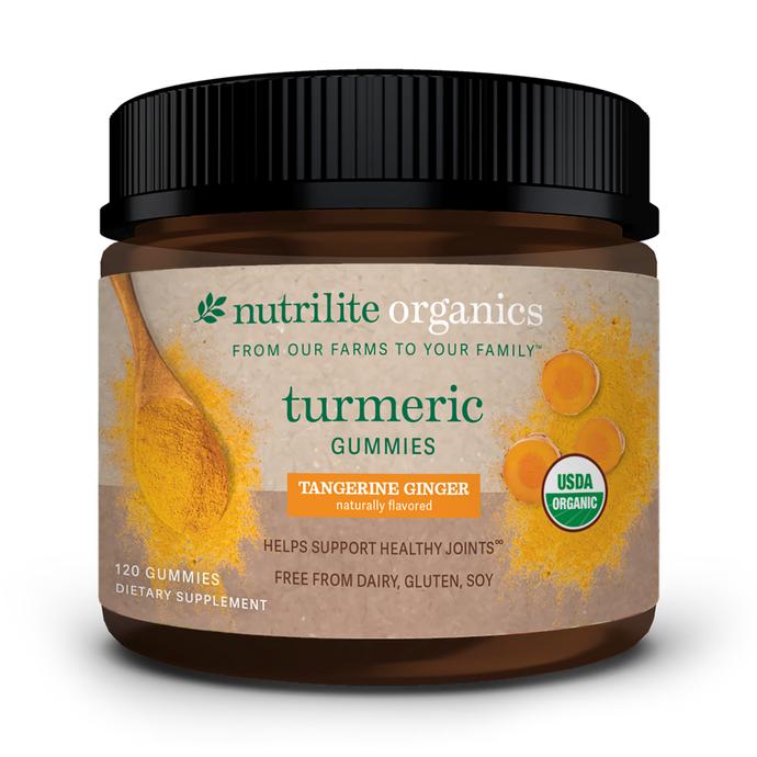 Amway Nutrilite Organics Turmeric Gummies 120 Gummies | Tangerine Ginger Flavor | Organic Turmeric Gummies with Curcumin | Plant-Based | Vegetarian | Nutrilite Organics | Turmeric Gummies | 120 Count | Tangerine Ginger | Original Formula for Adults