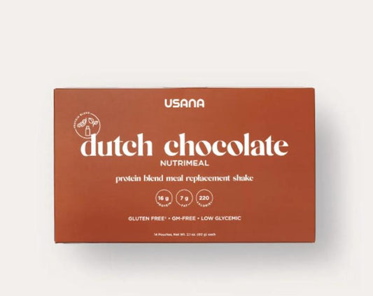 USANA Nutrimeal Protein Nutrition Drink Dutch Chocolate | Protein Fiber Supplement Essential Nutrients Daily Wellness Cellular Nutrition Daily Nutrition Nutritional Wellness Dietary Supplement Vanilla Chocolate Strawberry Mix