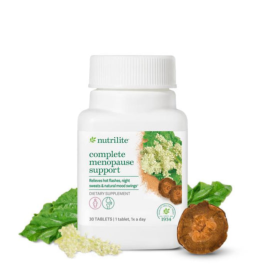 Amway Nutrilite Complete Menopause Support Tablets 30 Count | Siberian Rhubarb Extract | Plant-Based Compounds | Rhubarb Extr