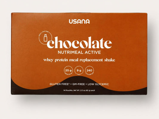 USANA Nutrimeal Active Whey Protein Nutrition Shake Chocolate | Protein Fiber Nutrition Shake Daily Wellness Essential Nutrients Cellular Nutrition Daily Nutrition Nutritional Wellness Dietary Supplement Vanilla Chocolate Strawberry