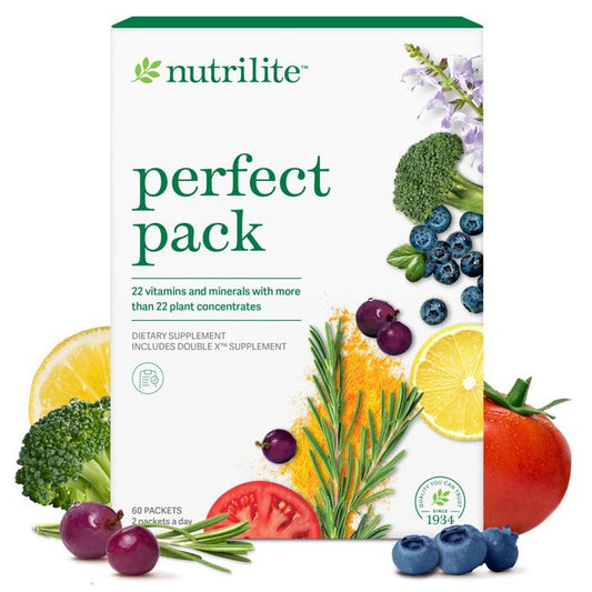 Amway Nutrilite Perfect Pack | Daily Nutrition Pack | Multivitamin Vitamins Minerals Omega Plant Nutrients | AM PM Packets | Nutrilite Nutrition Formula | Individual Packets | Daily Vitamin Pack | Plant Nutrient Formula | Original Nutrilite Product Pack