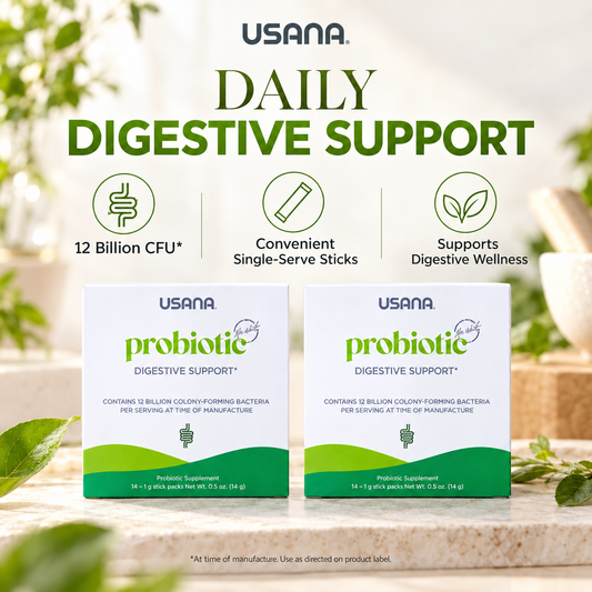 USANA Probiotic 2 Pack | Daily Probiotic Supplement | Shelf-Stable Formula | Probiotic Capsules | USANA Probiotic | 2 Pack | Shelf-Stable Probiotic | Probiotic Formula | Individual Probiotic Products | Original USANA Product | Daily Probiotic