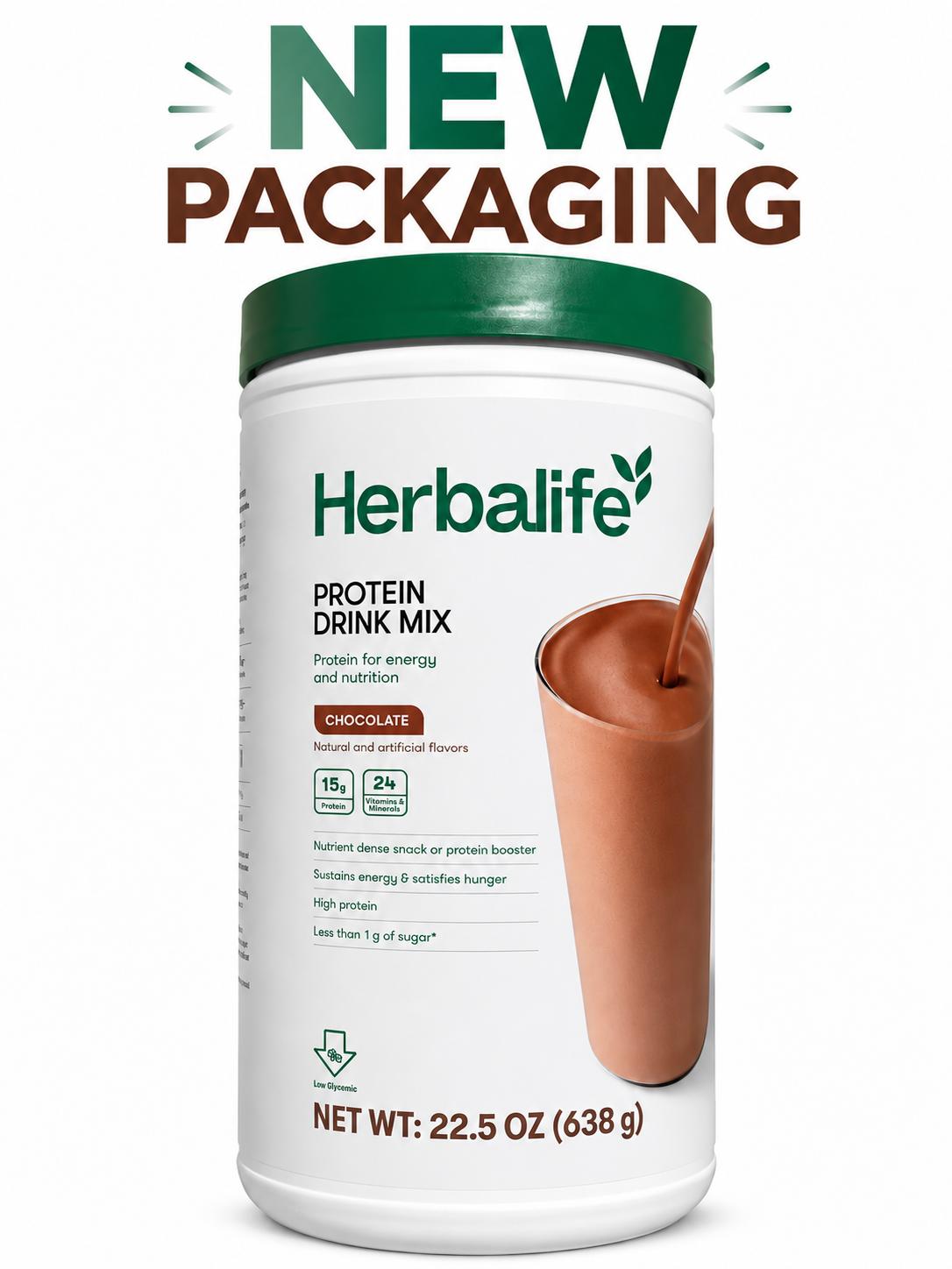 Herbalife Protein Drink Mix – Chocolate Flavor | 638g Canister