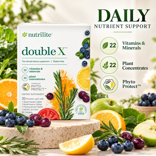 Amway Nutrilite Double X Multivitamin 10-Day Supply | 20 Daily Multivitamin Packets | Vitamin & Mineral Nutrient Formula with Plant Concentrates | Daily Nutrition Packets | Individual Packets for Daily Nutrition Routine | Multivitamin and Mineral Formula!
