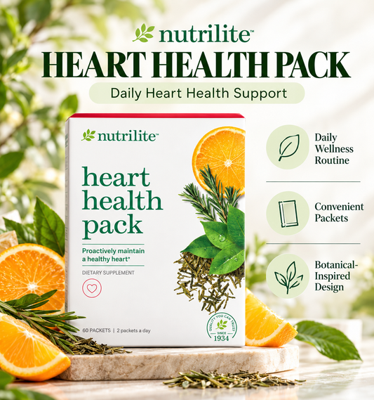 Amway Nutrilite Heart Health Pack AM PM | Omega 3 CoQ10 Plant Nutrients | 60 Packets | Omega 3 Softgels | CoQ10 Softgels | Plant Nutrient Formula | AM PM Packets | Nutrilite Heart Pack | Original Formula for Adults | Daily Packets | Nutrilite Pack