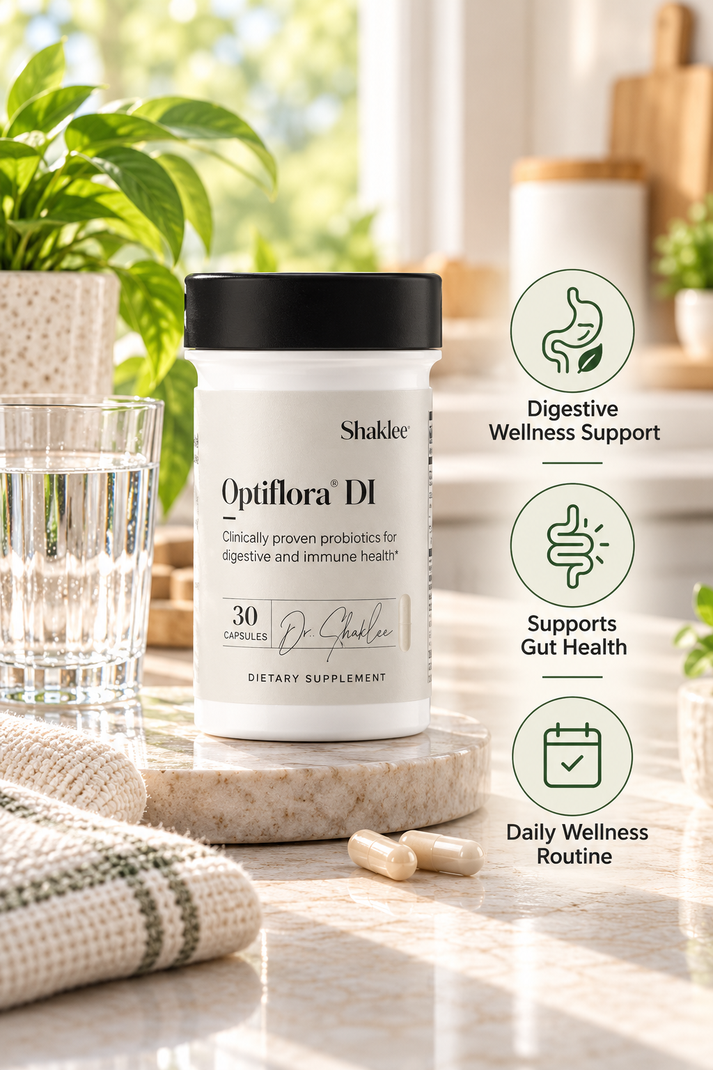 Shaklee Optiflora DI Probiotic Supplement with 10 Billion CFUs