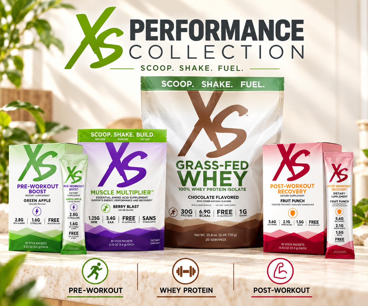 Amyway XS Fitness Jump Start Solution Chocolate | Complete Workout Nutrition Bundle | Pre Workout During Workout Post Workout Nutrition with Protein Drink Mix Recovery Formula Sports Nutrition Performance Routine