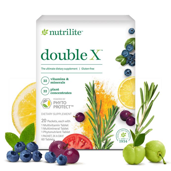 Amway Nutrilite Double X Multivitamin 10-Day Supply | 20 Daily Multivitamin Packets | Vitamin & Mineral Nutrient Formula with Plant Concentrates | Daily Nutrition Packets | Individual Packets for Daily Nutrition Routine | Multivitamin and Mineral Formula!