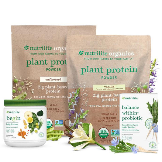 Amway Begin 30 Holistic Wellness Program Solution Vanilla Unflavored | 30 Day Wellness Bundle Daily Nutrition Essential Nutrients Cellular Nutrition Dietary Supplement Daily Wellness Nutritional Wellness Healthcare