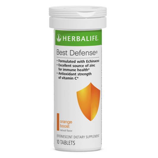 Best Defense – Orange Boost | Immune Support Effervescent Tablets with Vitamin C, Zinc & Echinacea (10 Tablets)