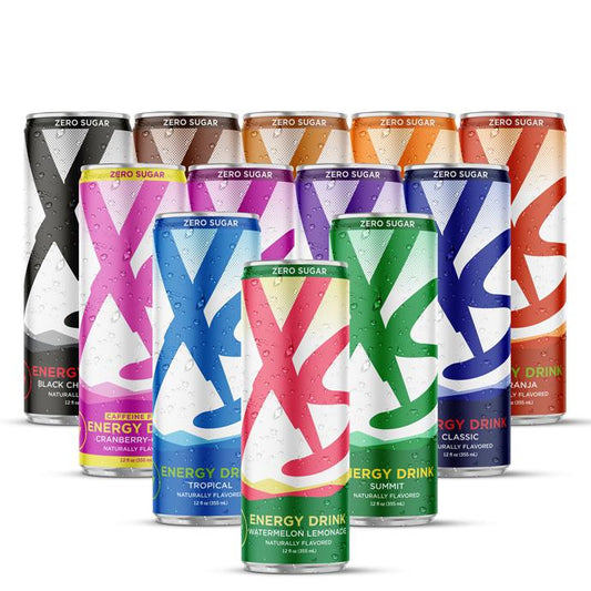 Amway XS Energy Drink 12 oz Variety Case | Sugar Free Zero Sugar Beverage | 12 Cans Assorted Flavors Black Cherry Cola Citrus Cranberry Grape Watermelon Lemonade Electric Lemon Root Beer Tropical Tamarindo Naranja