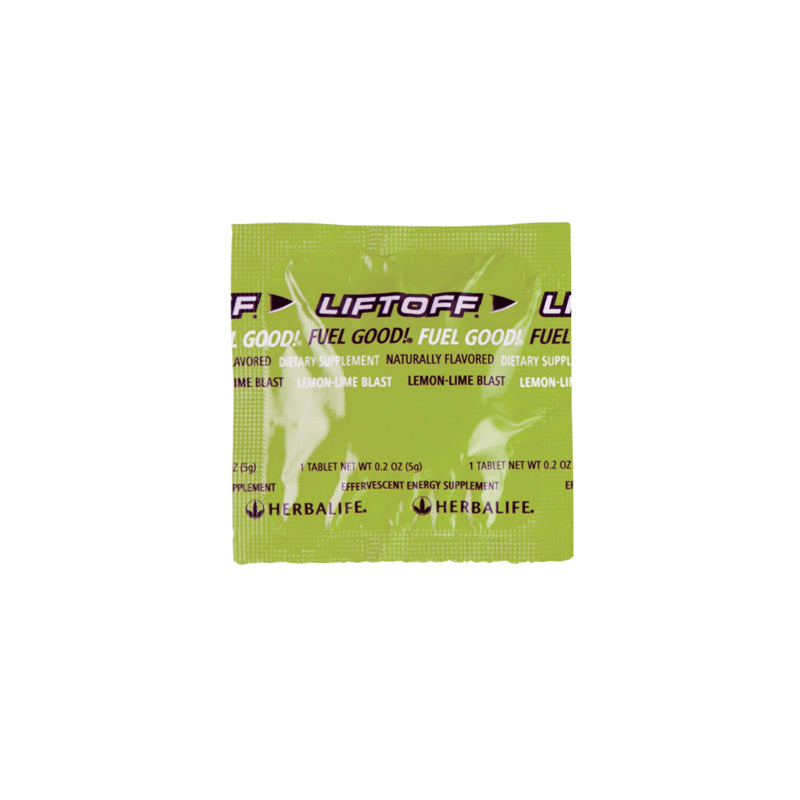 Liftoff® Lemon-Lime Flavor | Bulk Pack of 100 Effervescent Tablets with Caffeine, Ginseng & B Vitamins