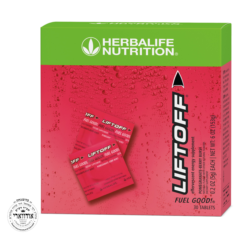 Liftoff® Pomegranate-Berry Energy & Focus Tablets – 30 Effervescent Tablets with Caffeine, Ginseng & B Vitamins