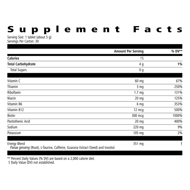 Liftoff® Pomegranate-Berry Energy & Focus Tablets – 30 Effervescent Tablets with Caffeine, Ginseng & B Vitamins