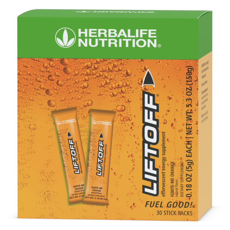 Liftoff®: Energy Stick Packs – Orange Flavor | Natural Caffeine, Ginseng & Vitamin B Complex