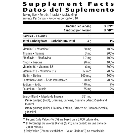 Herbalife Liftoff Tropical Spark Tablets – 10 Effervescent Energy Tablets with Caffeine, Ginseng & Vitamin B Complex