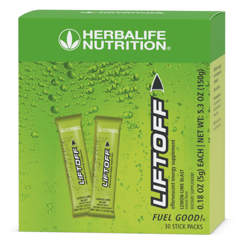 Liftoff®: Lemon-Lime Energy Stick Packs – Effervescent Caffeine & B Vitamins for Focus & Vitality