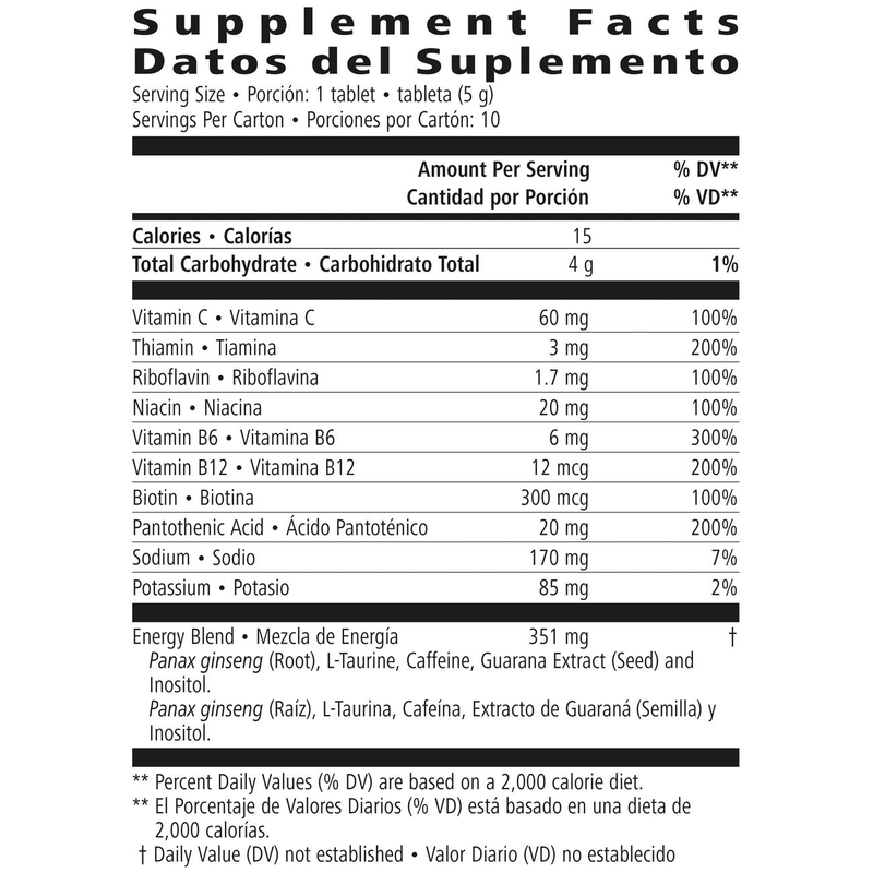 Liftoff® Lemon-Lime Flavor | 10 Effervescent Tablets with Caffeine, Ginseng & B Vitamins