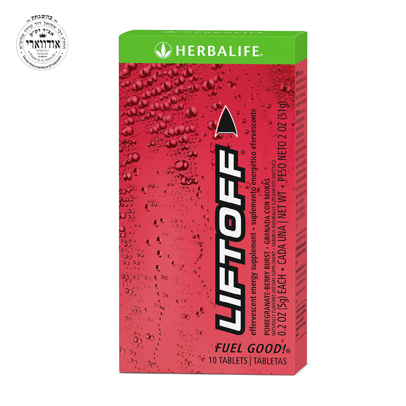 Liftoff® Pomegranate-Berry Energy Tablets – 10 Count | Effervescent Focus Support with Caffeine & B-Complex