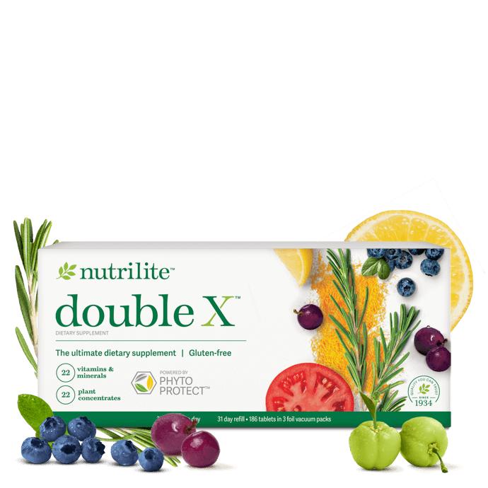 Nutrilite Double X 31-Day Supply Refill 186 Tablets, Complete Daily Multivitamin, Vitamin & Mineral Supplement, Plant-Based Formula, Gluten Free, Vegetarian, Daily Nutrition Support, Adult Wellness, Refill Pack