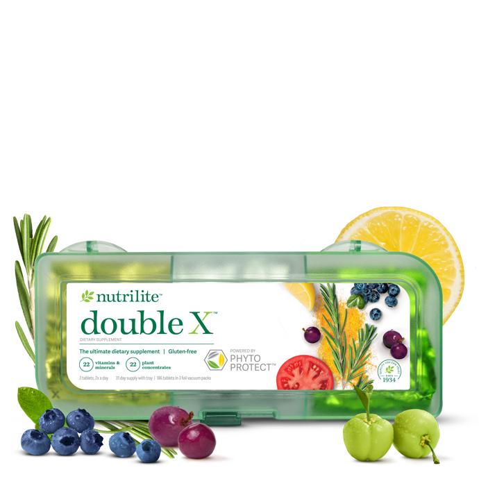 Nutrilite Double X Vitamin, Mineral & Phytonutrient Supplement 186 Tablets, 31-Day Multivitamin System, 3-Compartment Daily Pack, Daily Nutrition Support, Antioxidant Formula, Adult Wellness Supplement