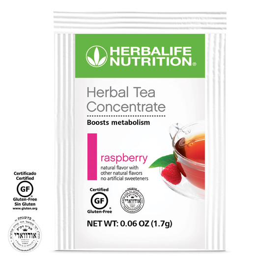 Herbal Tea Concentrate – Raspberry (30 packets) | Instant, Low-Calorie Metabolism-Boosting Tea Blend