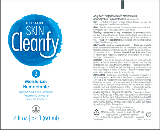 Herbalife SKIN Clearify Moisturizer: Acne-Fighting Moisturizer with Salicylic Acid & Tea Tree Oil – 60 ml