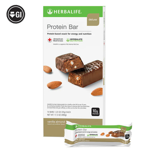 Herbalife Protein Bar Deluxe – 14-Pack | 10g Protein per Bar, Milk Chocolate-Covered Snack for Energy, Muscle Support & Hunger Control