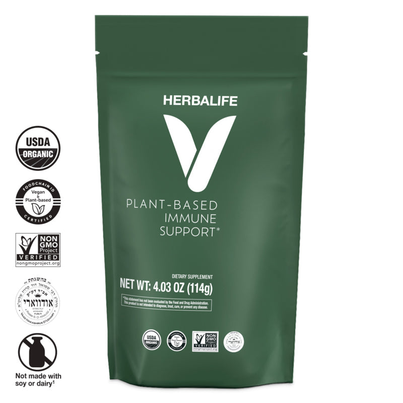 Herbalife V™ Plant-Based Immune Support | Organic Elderberry & Reishi Immune Blend – 20 Servings